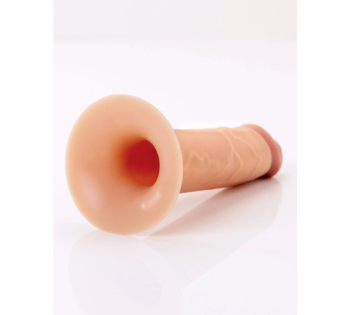 Телесный пустотелый фаллопротез 9’’ Hollow Silicone Strap-On - 24,1 см.