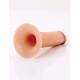 Заказать Телесный полый страпон на черных ремнях Hollow Silicone Strap-on - 17,8 см.