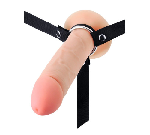 Мужской полый страпон на регулируемых ремешках - 22 см.