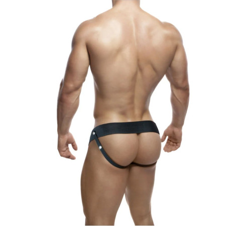 Телесный фаллопротез на черных эластичных ремнях 7 Inch Hollow Strap On - 17 см.