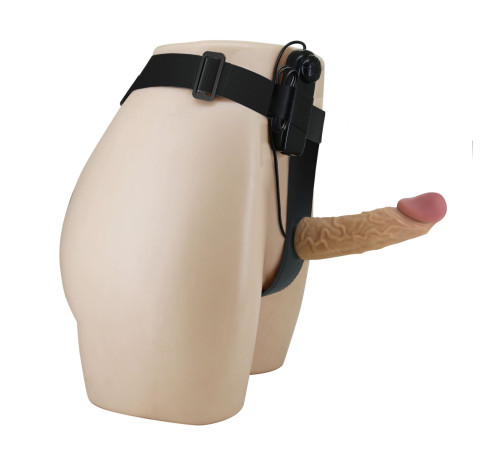 Полый вибрострапон на регулируемых трусиках Draven - 17,5 см.