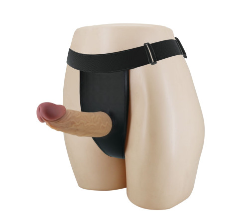 Полый страпон на регулируемых трусиках Houston - 17,5 см.