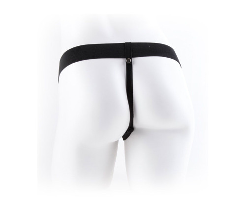 Полый страпон с креплением Vibrating Hollow Strap-On with Balls - 18,9 см.