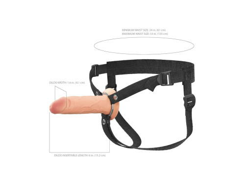 Заказать Полый страпон на ремнях 6’’ Hollow Silicone Strap-on Заказать Полый страпон на ремнях 6’’ Hollow Silicone Strap-on