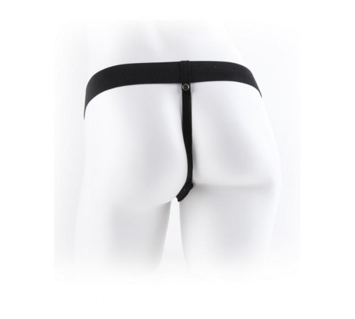 Телесный полый страпон Hollow Strap-On with Balls - 18,9 см.