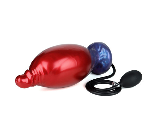 Красный фаллоимитатор с функцией расширения Shadow Behemoth - 21 см.