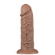 Коричневый фаллоимитатор Cubby dildo - 26,6 см.