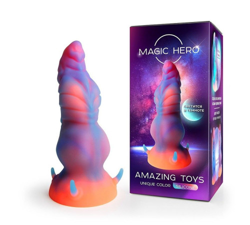 Светящийся в темноте фантазийный стимулятор - 20 см.