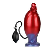 Красный фаллоимитатор с функцией расширения Shadow Behemoth - 21 см.