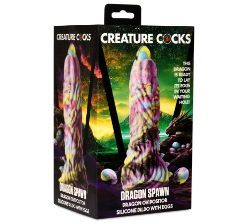 Фантазийный фаллоимитатор Dragon Spawn Dragon Ovipositor Silicone Dildo with Eggs - 18,5 см. Фантазийный фаллоимитатор Dragon Spawn Dragon Ovipositor Silicone Dildo with Eggs - 18,5 см.
