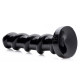 Заказать Черный стимулятор с винтовой конструкцией Mighty Screw - 24,1 см.