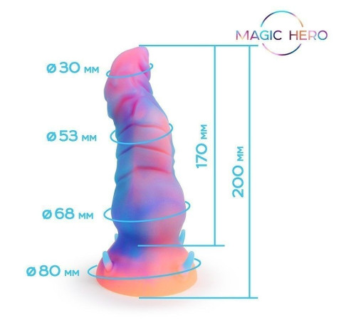 Светящийся в темноте фантазийный стимулятор - 20 см.