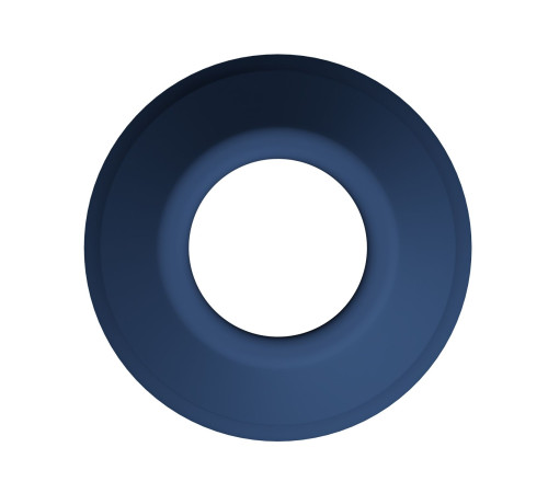 Синяя анальная пробка с открытым каналом - 8,7 см.