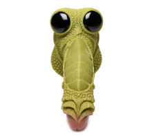 Фантазийный фаллоимитатор Swamp Monster Green Scaly Silicone Dildo - 23,9 см.