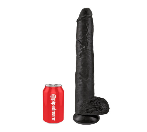 Чёрный фаллоимитатор-гигант 14 Cock with Balls - 37,5 см. Чёрный фаллоимитатор-гигант 14 Cock with Balls - 37,5 см.