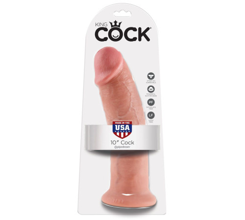 Большой фаллоимитатор 10  Cock на присоске - 25,4 см.