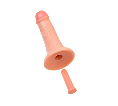 Телесный фаллоимитатор на присоске RealStick CALIBER - 20 см.