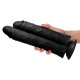Заказать Черный сдвоенный фаллоимитатор Double Stuffer 10’’ Double Pecker Dildo - 27 см.