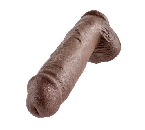 Коричневый фаллоимитатор-гигант на присоске 11 Cock with Balls - 28 см. Коричневый фаллоимитатор-гигант на присоске 11 Cock with Balls - 28 см.