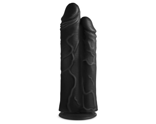 Заказать Черный сдвоенный фаллоимитатор Double Stuffer 10’’ Double Pecker Dildo - 27 см.