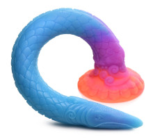 Фантазийный люминесцентный фаллоимитатор в форме змеи Makara Glow-in-the-Dark Silicone Snake Dildo - 46 см.