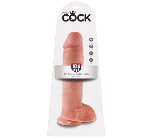 Реалистичный фаллоимитатор на присоске 11 Cock with Balls - 28 см. Реалистичный фаллоимитатор на присоске 11 Cock with Balls - 28 см.