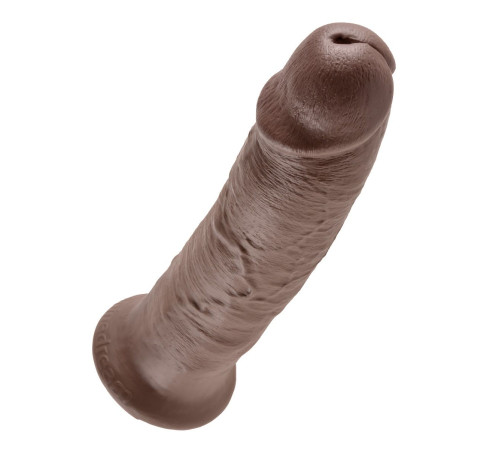 Коричневый фаллос-гигант 10  Cock - 25,4 см.