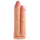 Заказать Телесный сдвоенный фаллоимитатор Double Stuffer 10  Double Pecker Dildo - 27 см.