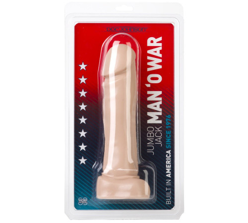 Телесный дилдо Jumbo Jack MAN O  WAR - 25 см.