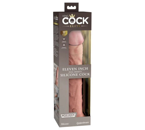 Телесный фаллоимитатор-реалистик King Cock Ellite Dual Density - 28 см. Телесный фаллоимитатор-реалистик King Cock Ellite Dual Density - 28 см.
