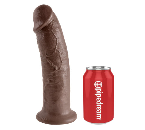 Коричневый фаллос-гигант 10  Cock - 25,4 см.