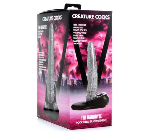 Серый фантазийный фаллоимитатор The Gargoyle Rock Hard Silicone Dildo - 23,6 см. Серый фантазийный фаллоимитатор The Gargoyle Rock Hard Silicone Dildo - 23,6 см.