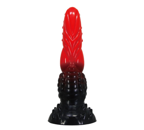 Силиконовый фантазийный фаллоимитатор Fire Dragon - 24,5 см.