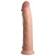 Заказать Телесный фаллоимитатор-реалистик King Cock Ellite Dual Density - 28 см.
