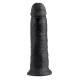Чёрный фаллос-гигант 10 Cock - 25,4 см.