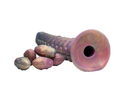 Заказать Фантазийный фаллоимитатор Deep Invader Tentacle Ovipositor Silicone Dildo with Eggs - 22,9 см.