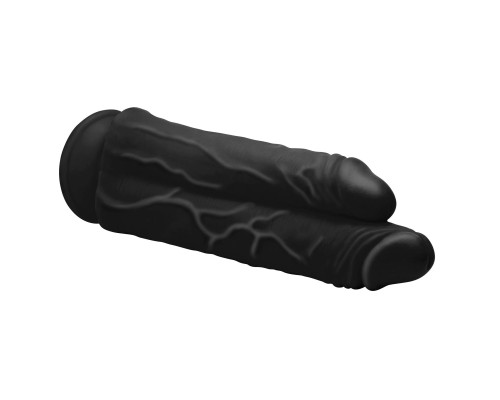 Заказать Черный сдвоенный фаллоимитатор Double Stuffer 10’’ Double Pecker Dildo - 27 см.