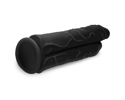 Заказать Черный сдвоенный фаллоимитатор Double Stuffer 10’’ Double Pecker Dildo - 27 см.