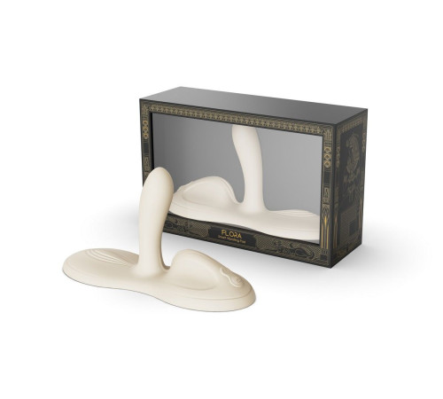 Белая виброподушка с функцией нагрева Flora