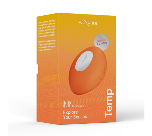 Оранжевый вибратор We-Vibe Temp для температурных игр