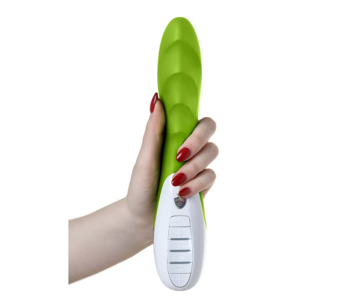 Вибратор Mystim цвета лайма Sassy Simon - 27 см.