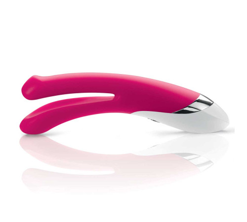 Ярко-розовый вибратор Mystim Bon Aparte - 25 см.