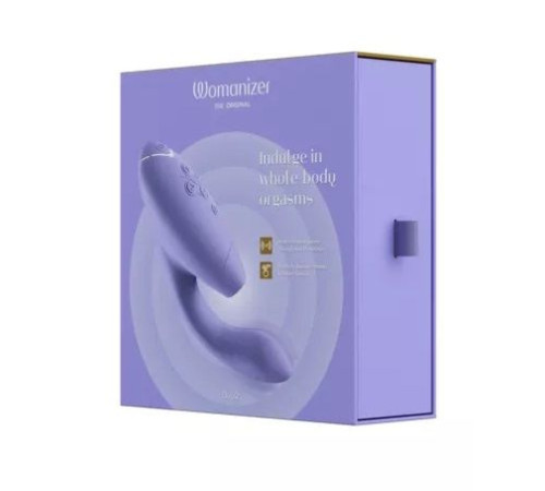 Сиреневый вибратор Womanizer Duo 2 с бесконтактной клиторальной стимуляцией