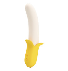 Силиконовый вибратор Banana Geek - 19,5 см.