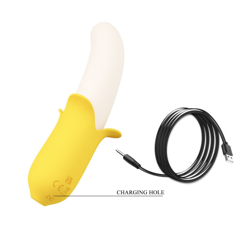 Силиконовый вибратор Banana Geek - 19,5 см. Силиконовый вибратор Banana Geek - 19,5 см.