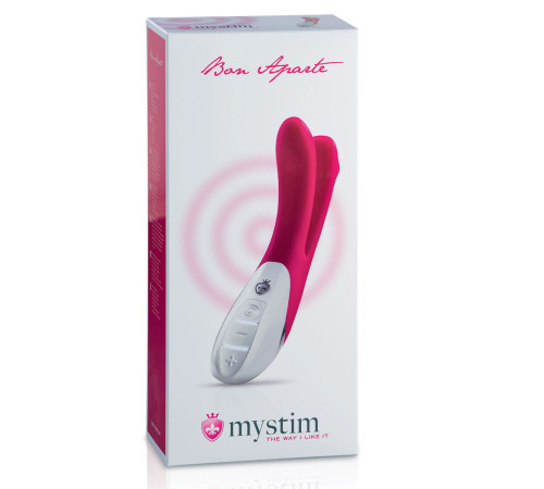 Ярко-розовый вибратор Mystim Bon Aparte - 25 см.