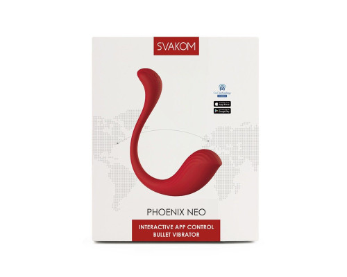 Заказать Красный интерактивный вибромассажер Phoenix Neo