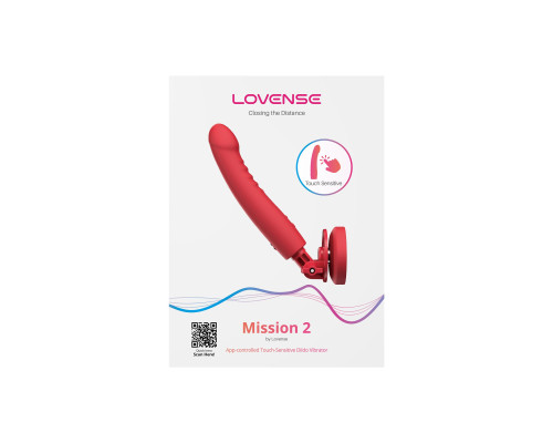 Заказать Красный вибратор Mission 2 с технологией Touch-Sense - 20 см.