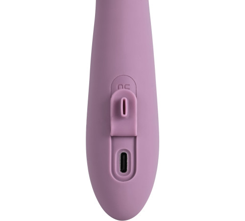 Сиреневый интерактивный вибратор-кролик Trysta Neo с шариком для зоны G - 18,4 см.