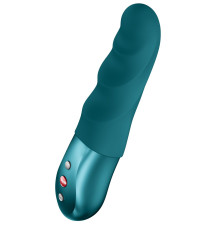 Зеленый вибратор-пульсатор Stronic Petite - 17 см.